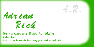 adrian rick business card
